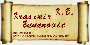 Krasimir Bunanović vizit kartica